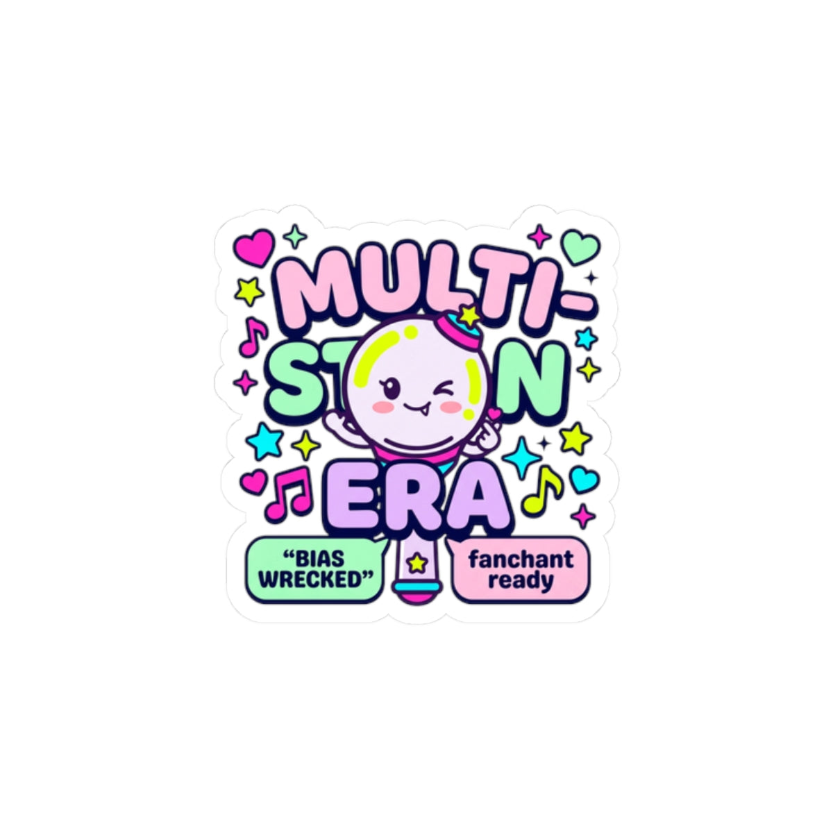 Multi-Stan Era Kiss-Cut Sticker | K-pop stan, bias-wrecker fan chant