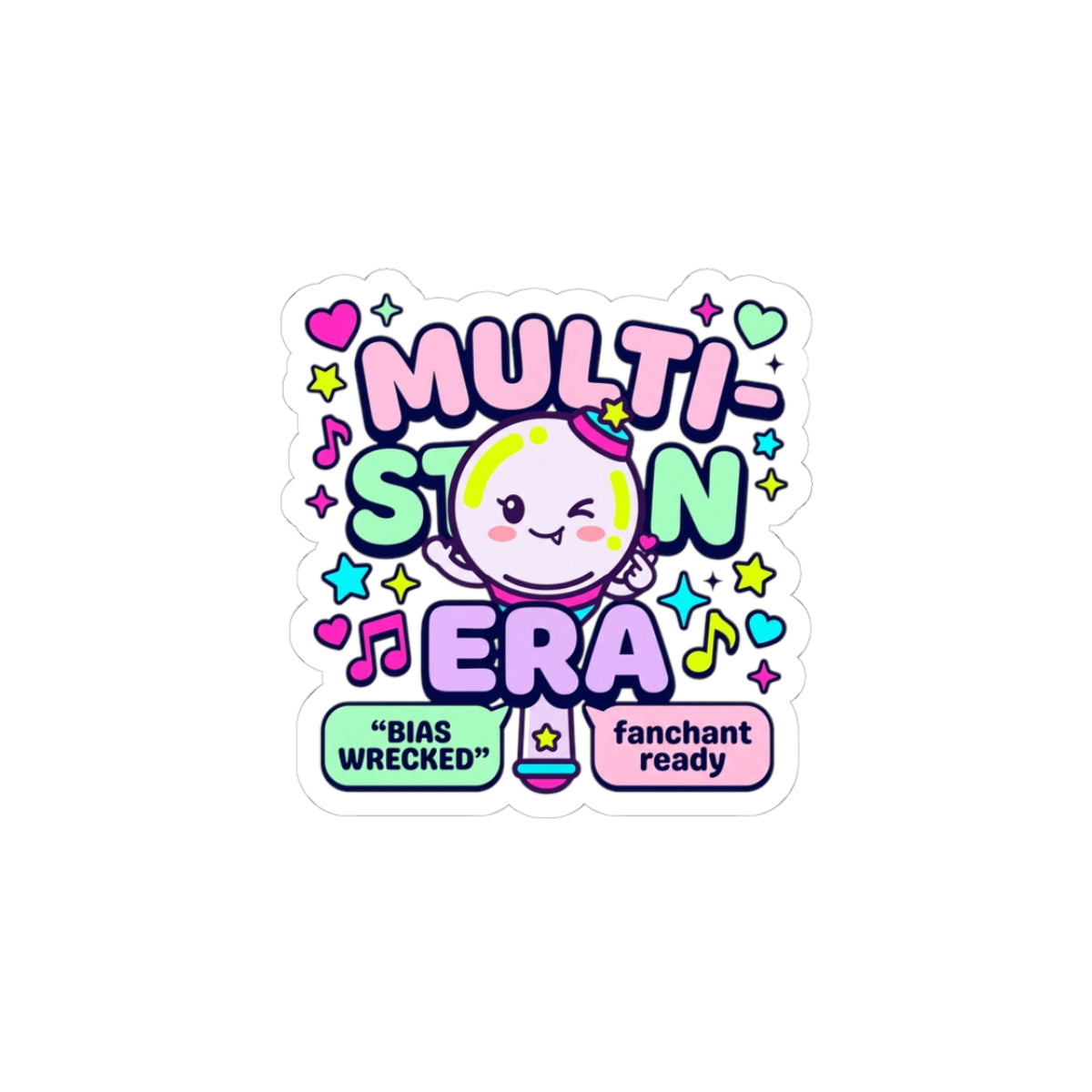 Multi-Stan Era Kiss-Cut Sticker | K-pop stan, bias-wrecker fan chant
