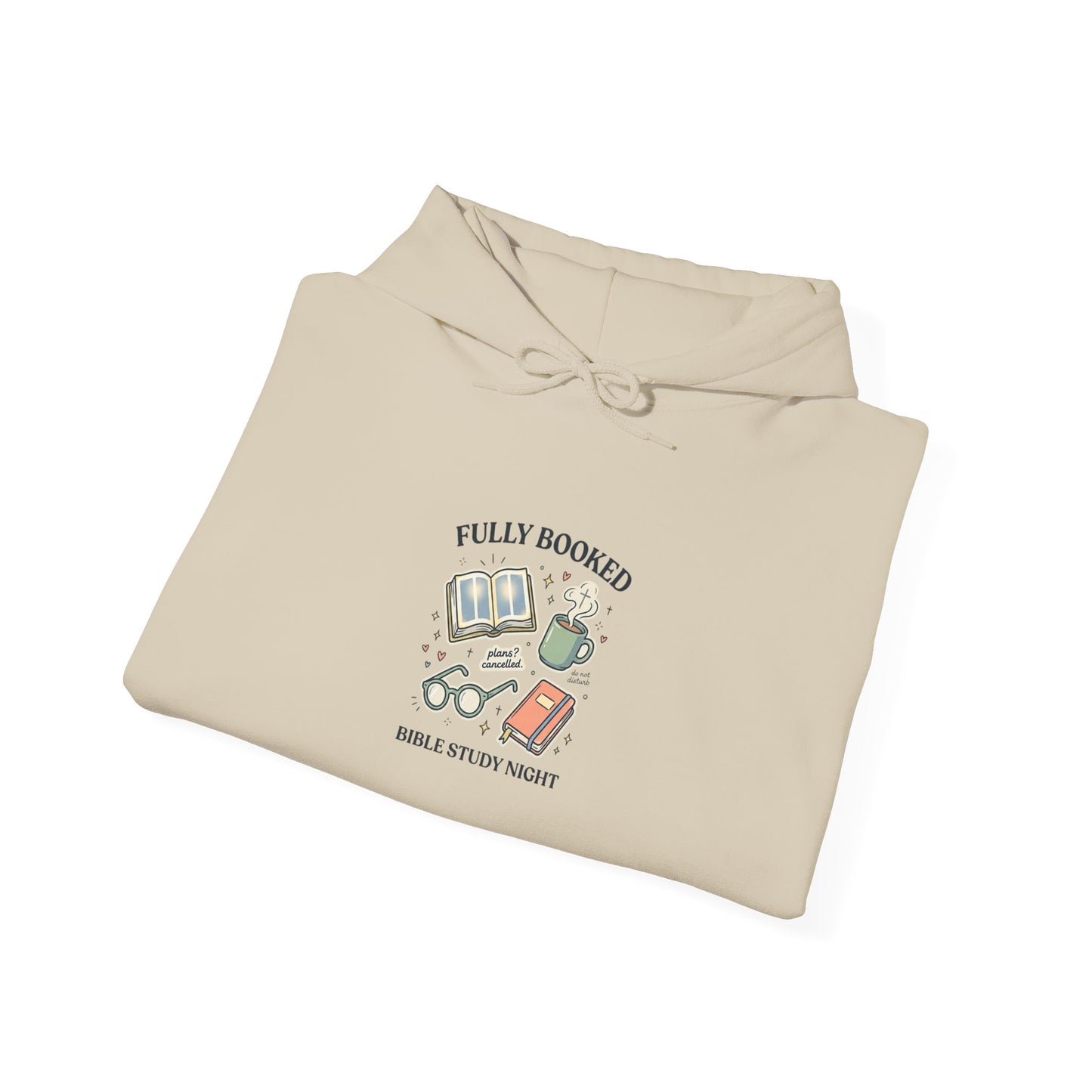 Fully Booked Hoodie | Christian memes, church camp retro humor