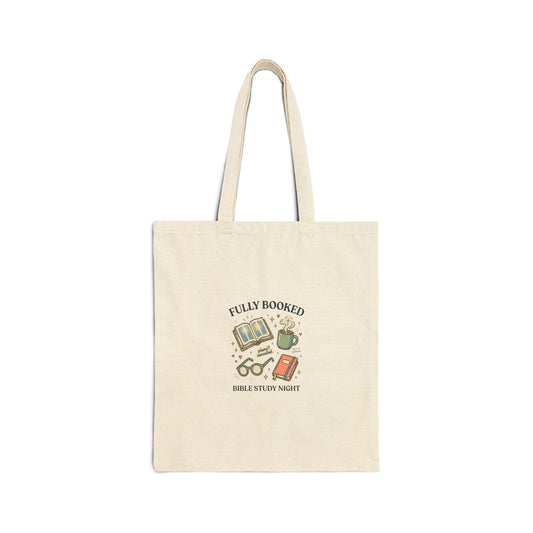 Fully Booked Bible Study Tote | Christian Memes, Church Camp Retro