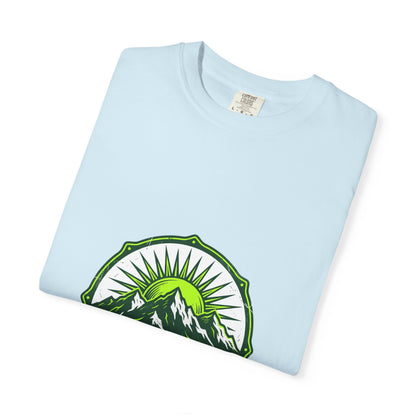 Begin Anyway Mountain T-Shirt — Inspirational Adventure Graphic Tee