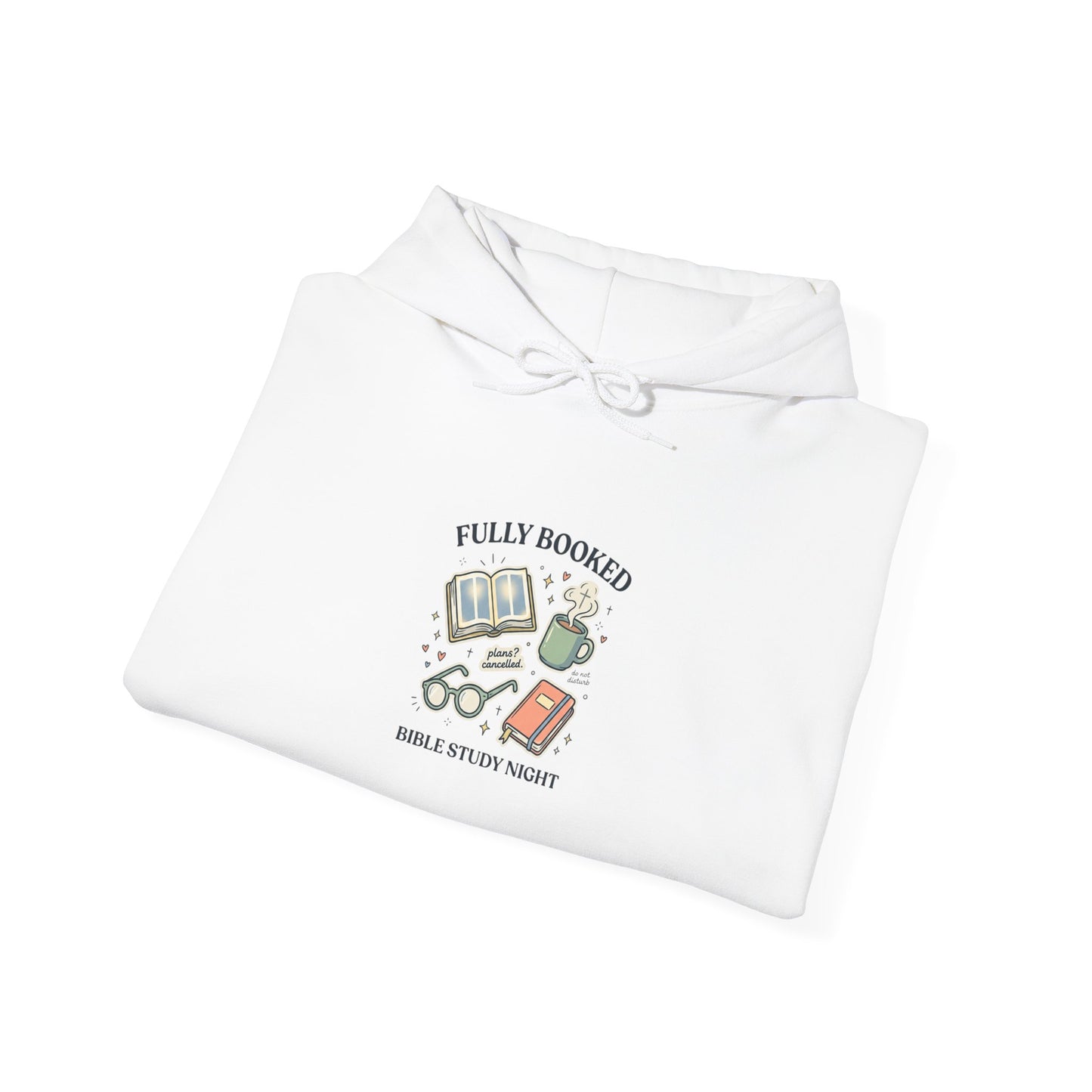 Fully Booked Hoodie | Christian memes, church camp retro humor