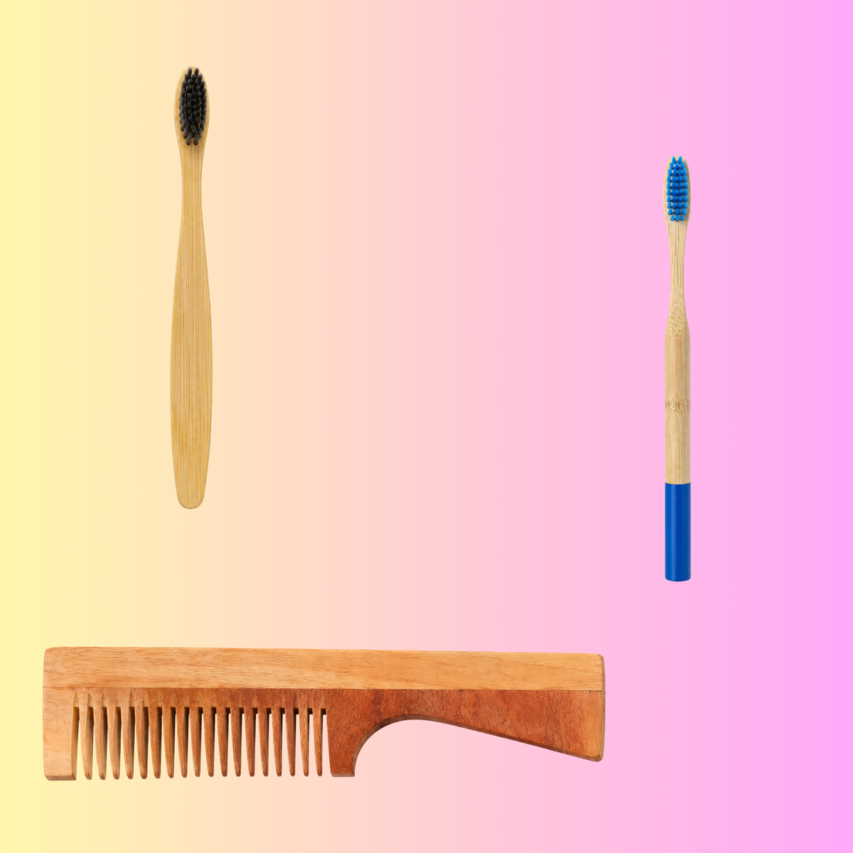 Complete Family Natural Care Pack (Adult Brush + Kids Brush + Neem Rake Comb + Tongue Cleaner)